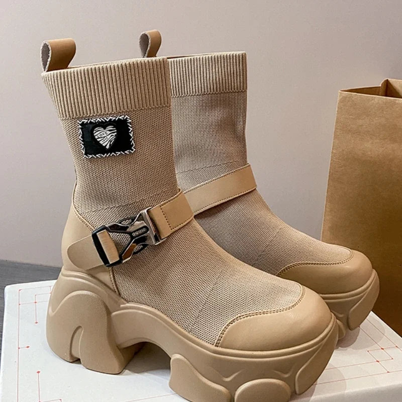 Botas Techwear De Plataforma Alta