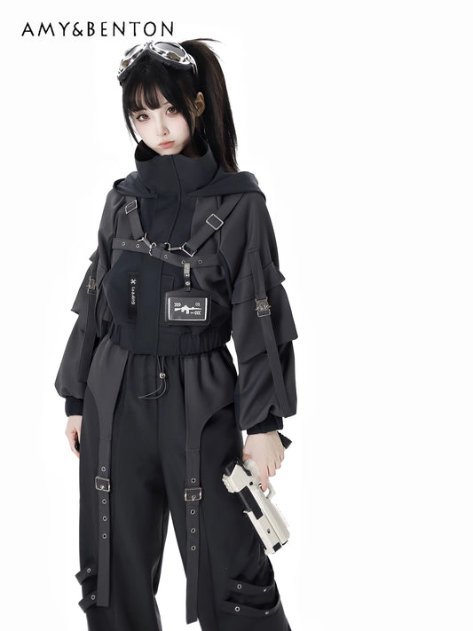 Chaqueta Techwear Táctica Femenina