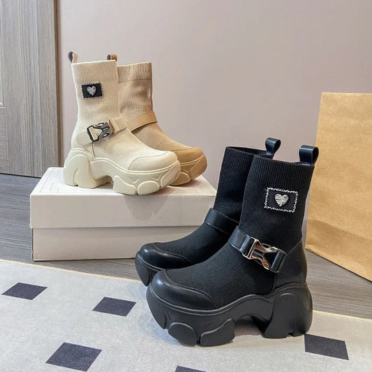 Botas Techwear De Plataforma Alta
