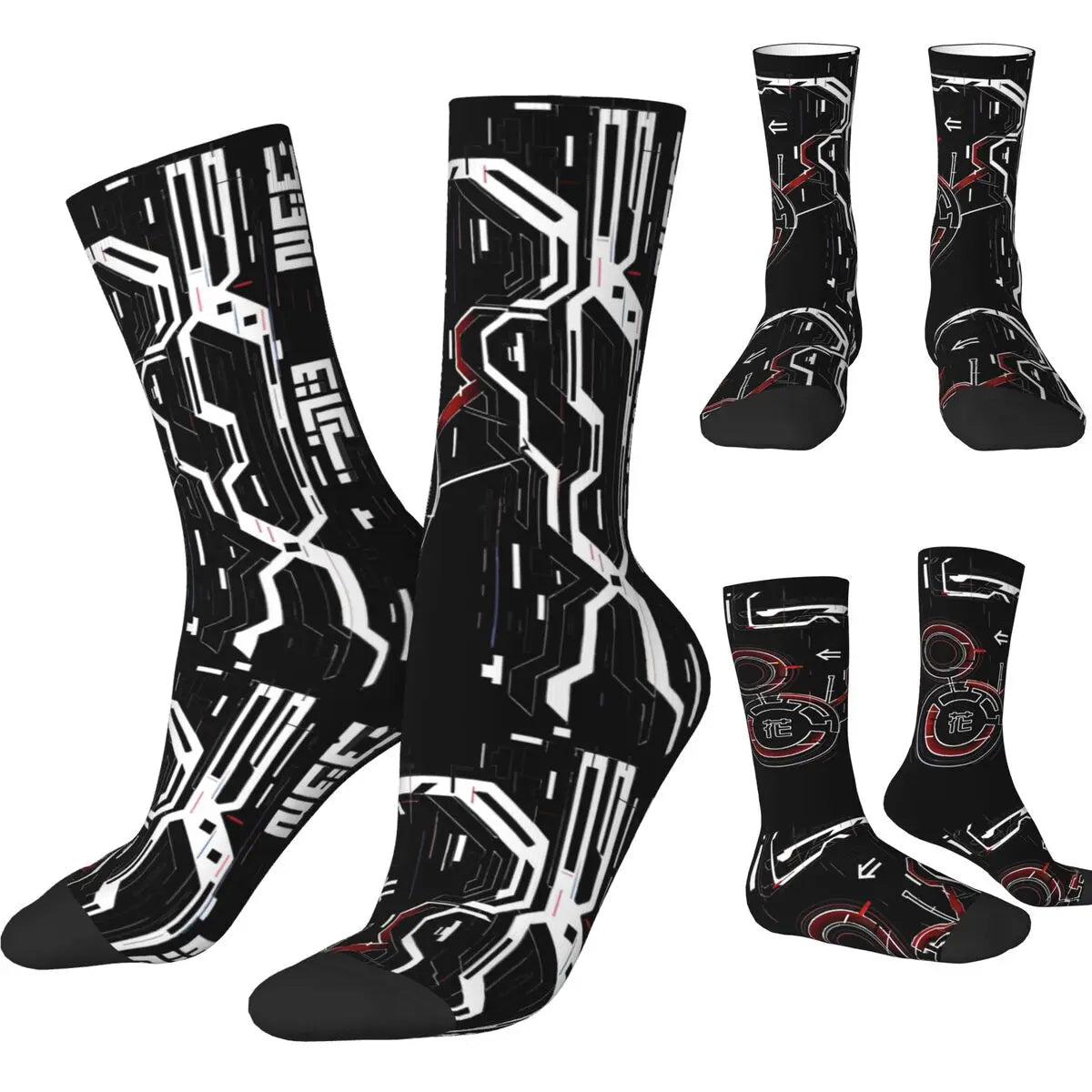 Calcetines Cyberpunk Microchip Techwear