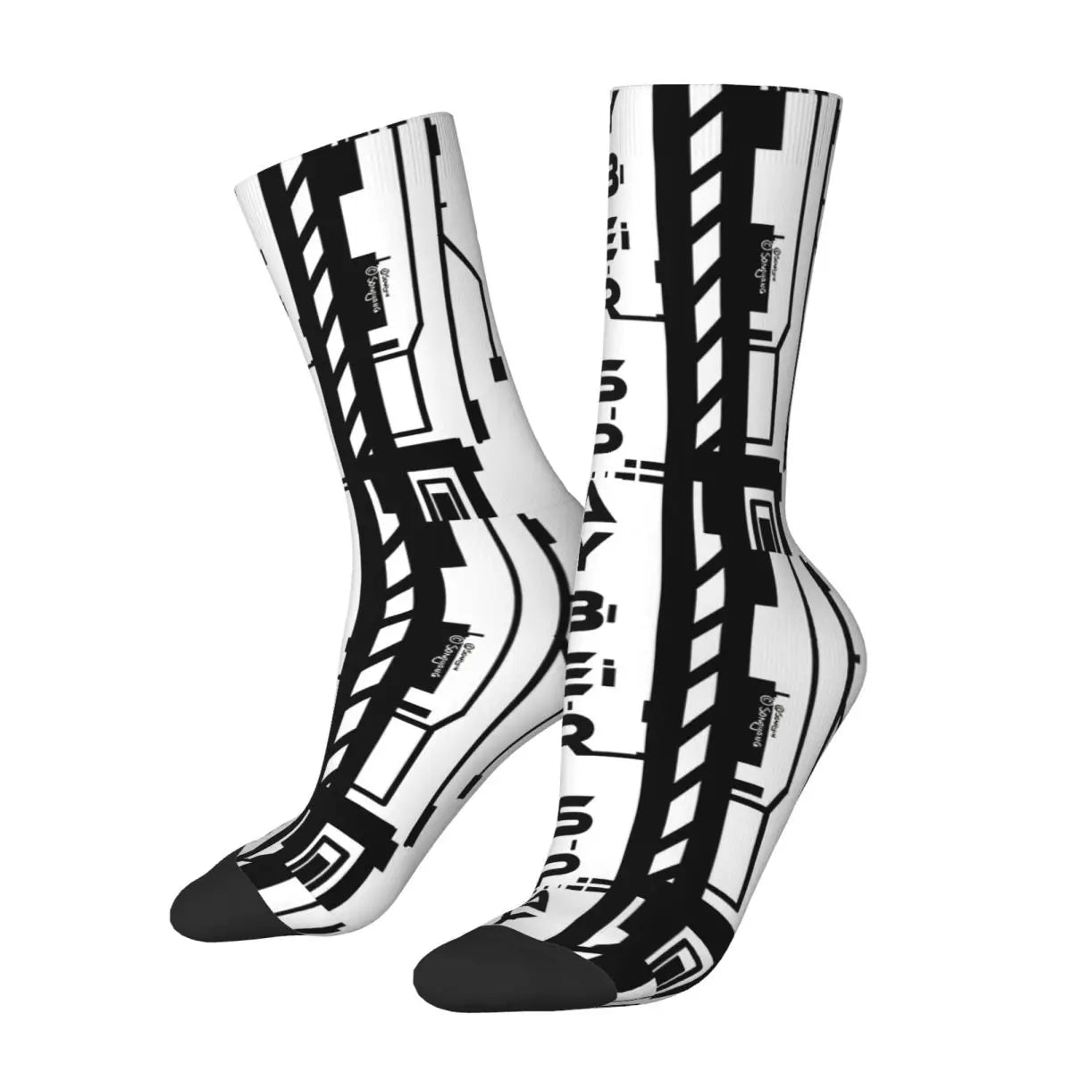 Calcetines Cyberpunk Microchip Techwear