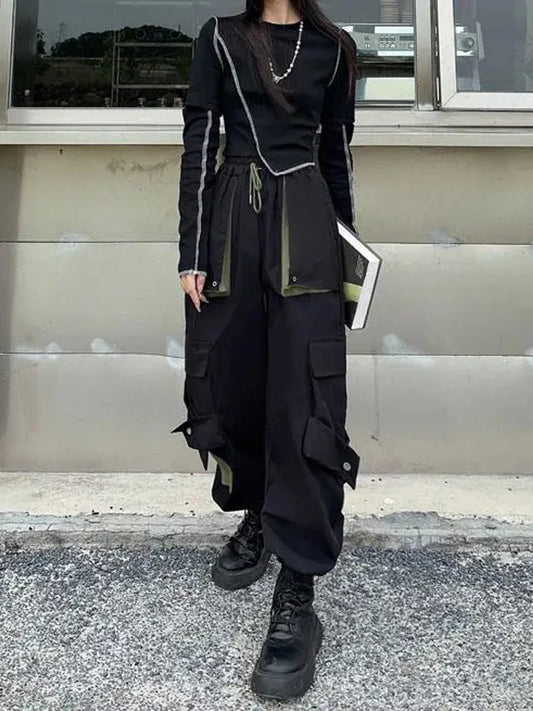 Pantalón Techwear Multibolsillos Femenino