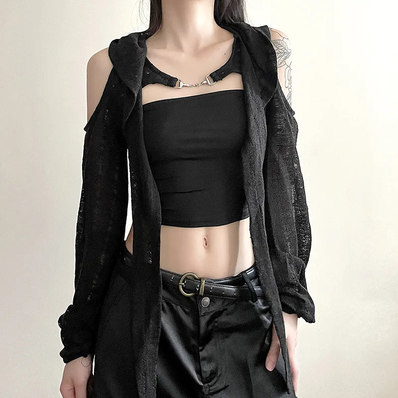 Capucha Con Mangas Techwear