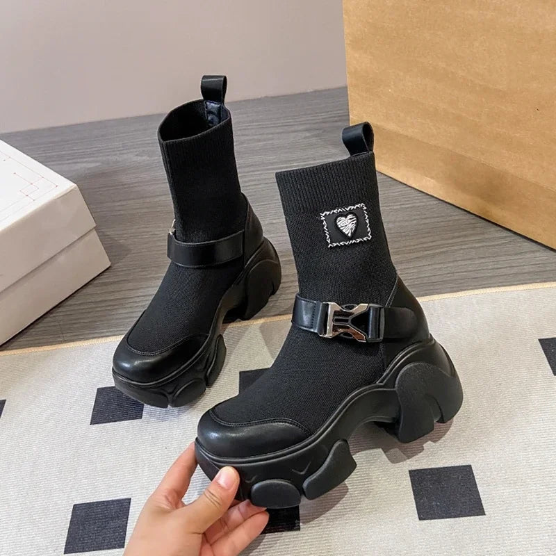 Botas Techwear De Plataforma Alta