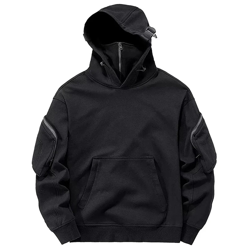 Sudadera Techwear De Cuello Alto Con Cremallera