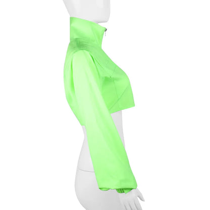 Chaqueta Crop Techwear De Una Manga