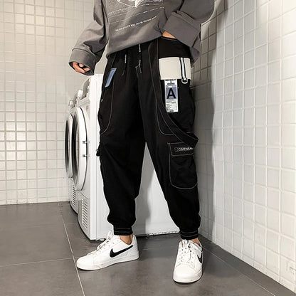 Pantalón Techwear Estilo Cargo con Tirantes