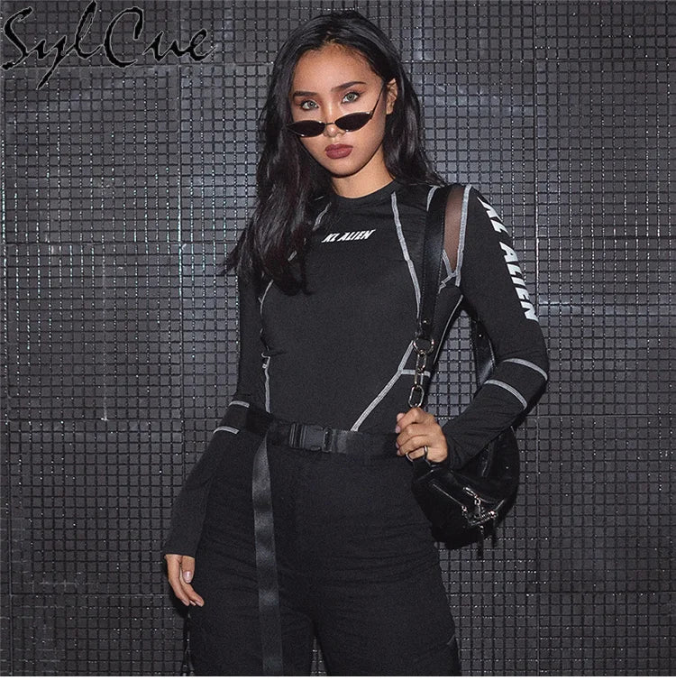 Body Techwear De Manga Larga