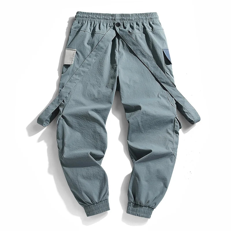 Pantalón Techwear Estilo Cargo con Tirantes