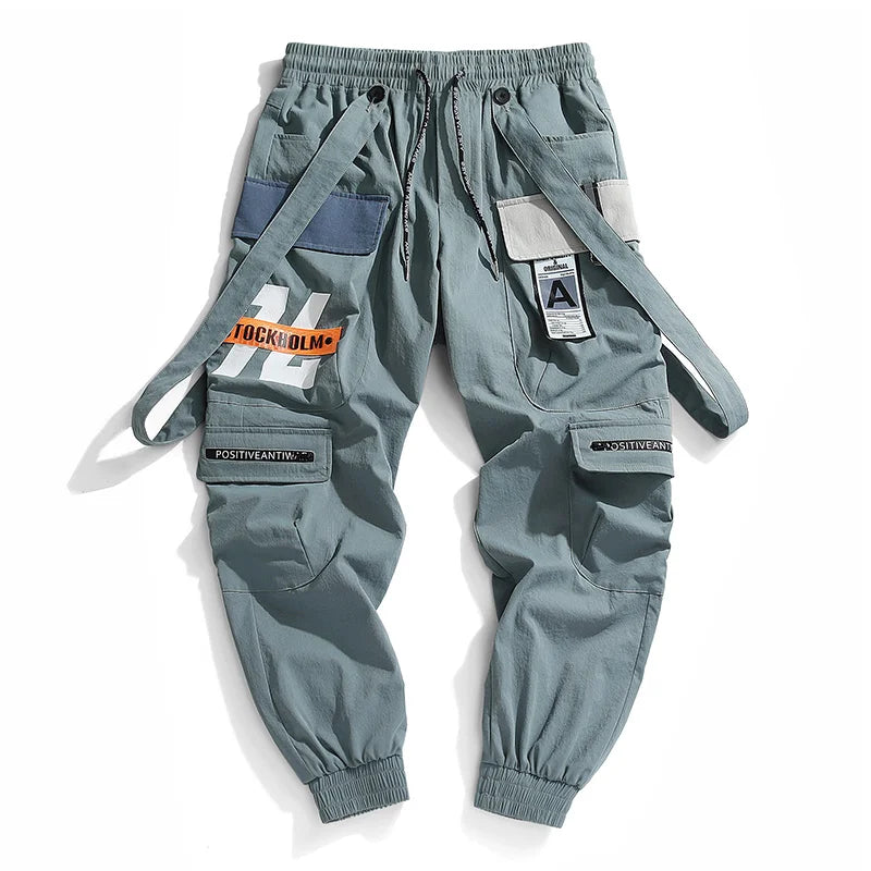 Pantalón Techwear Estilo Cargo con Tirantes