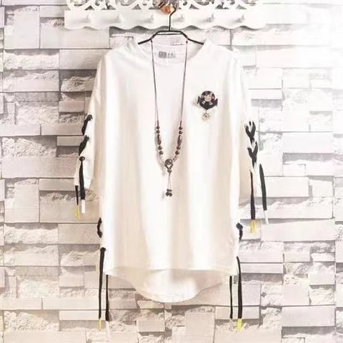 Camiseta Techwear Con Cordones