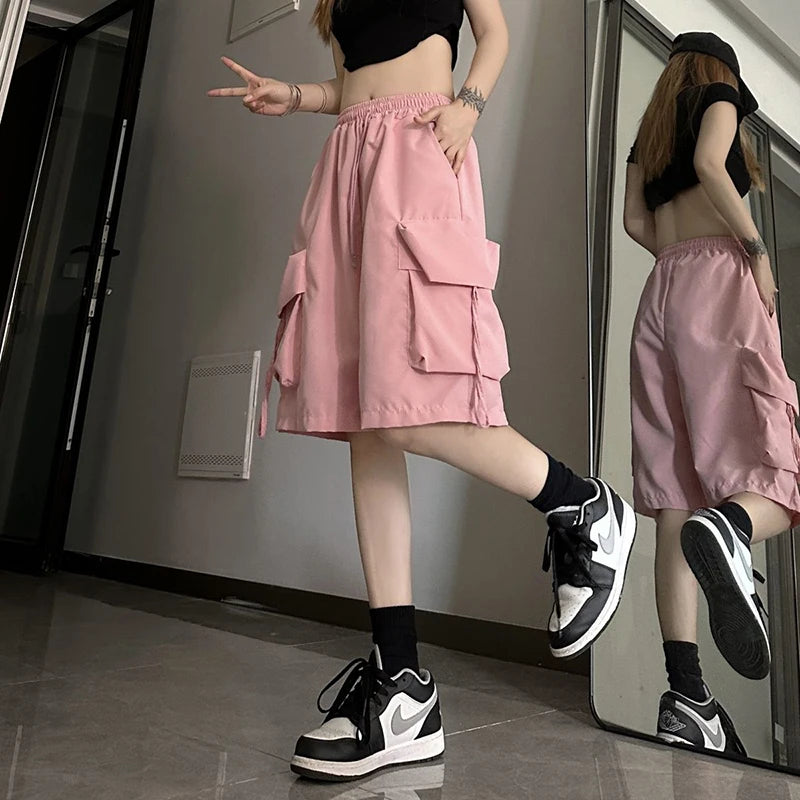 Pantalón Techwear Corto Con Bolsillos