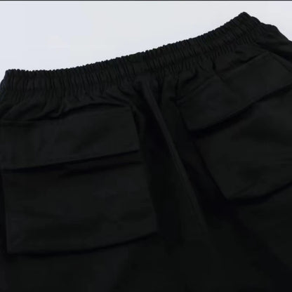 Pantalones Techwear Con Bolsillos De Cremallera Y Cintas Ligero