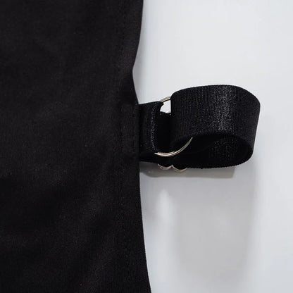 Vestido Negro Con Apertura Lateral