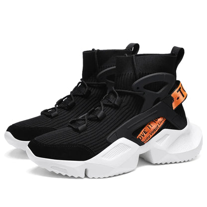 Deportivas Techwear Negras Con Plataforma