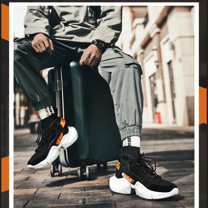 Deportivas Techwear Negras Con Plataforma