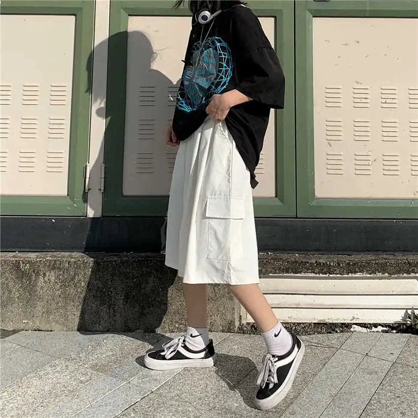 Pantalones De Cargo Medio Largo Ligero