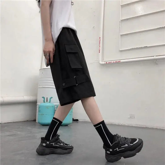 Pantalones De Cargo Medio Largo Ligero