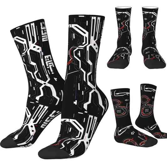 Calcetines Cyberpunk Microchip Techwear