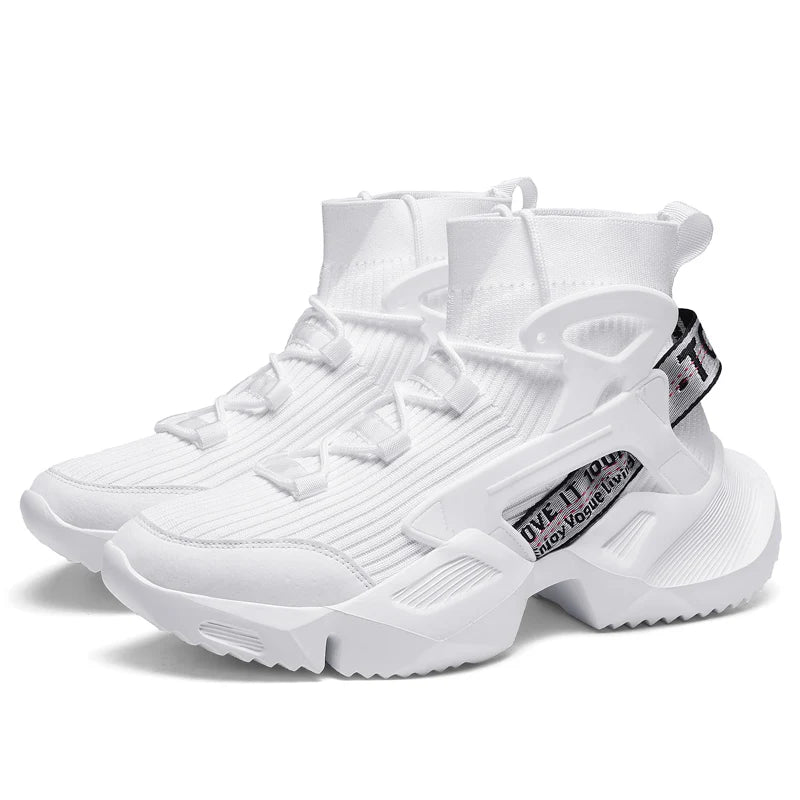 Zapatillas Techwear Blancas Con Plataforma