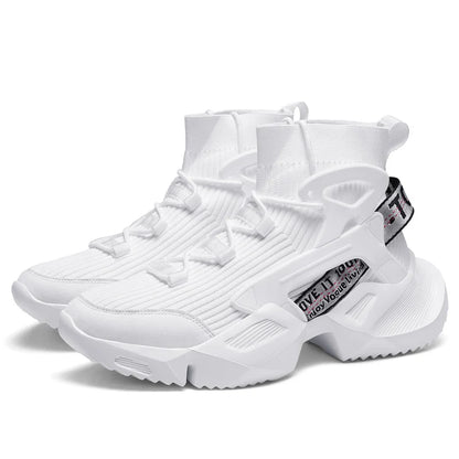 Zapatillas Techwear Blancas Con Plataforma