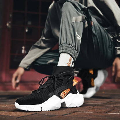 Deportivas Techwear Negras Con Plataforma