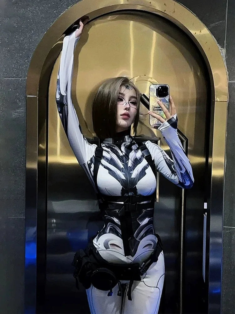 Mono Techwear Estampado Cyberpunk