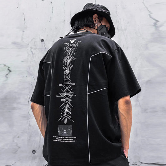 Camiseta Techwear Con Estampado Cybertribal