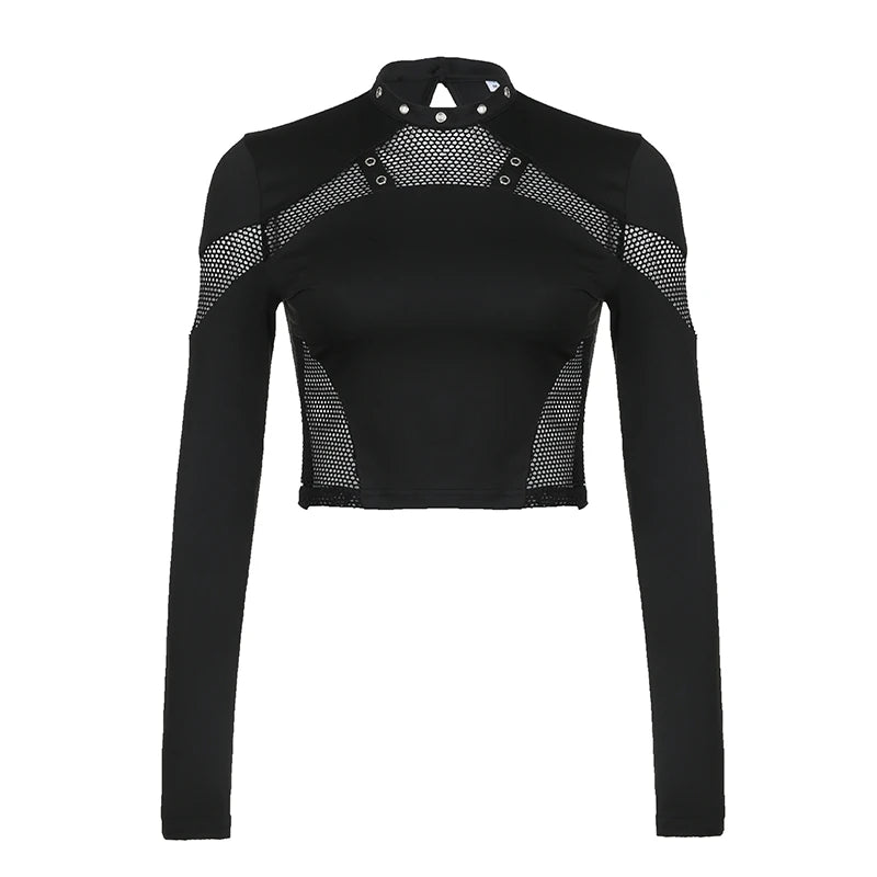Top Techwear De Manga Larga Con Rejilla