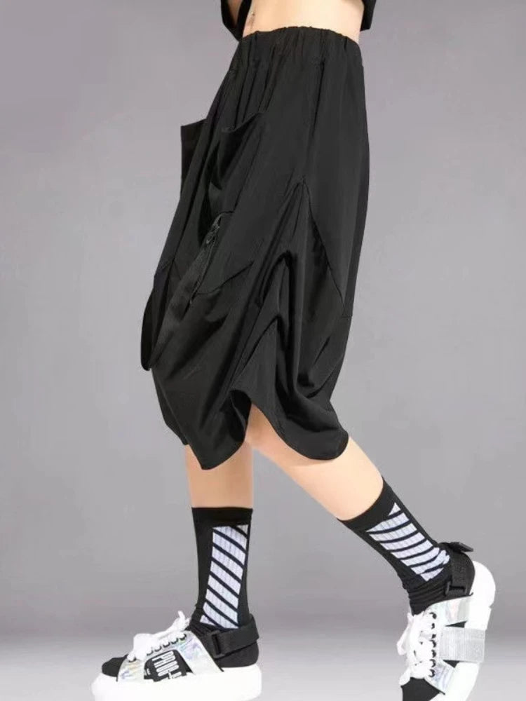 Pantalones Techwear Ligeros Multibolsillo Largo Medio