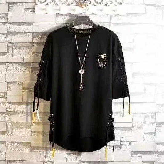 Camiseta Techwear Con Cordones