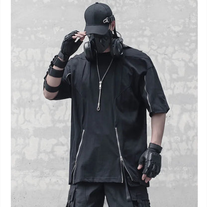 Camiseta Techwear Con Cremalleras