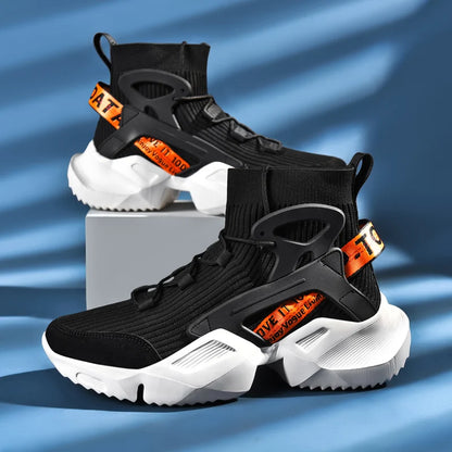 Deportivas Techwear Negras Con Plataforma