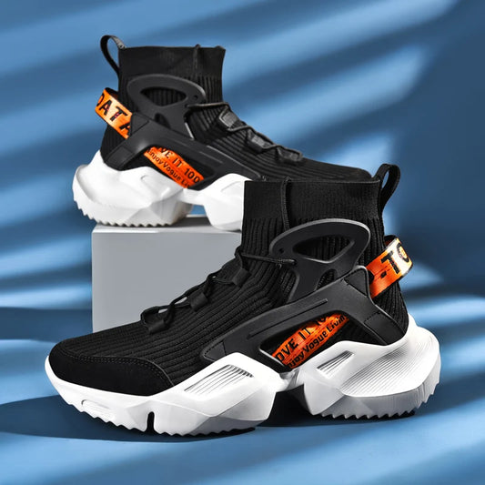 Deportivas Techwear Negras Con Plataforma