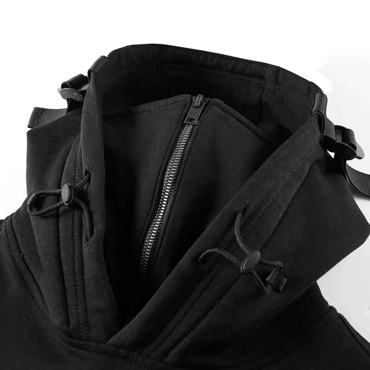 Sudadera Techwear De Cuello Alto Con Cremallera