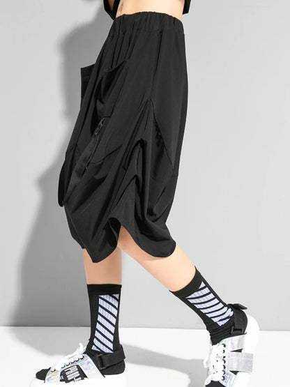 Pantalones Techwear Ligeros Multibolsillo Largo Medio