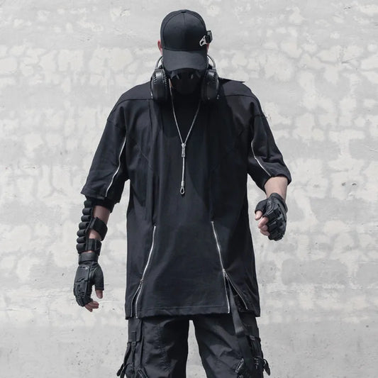 Camiseta Techwear Con Cremalleras