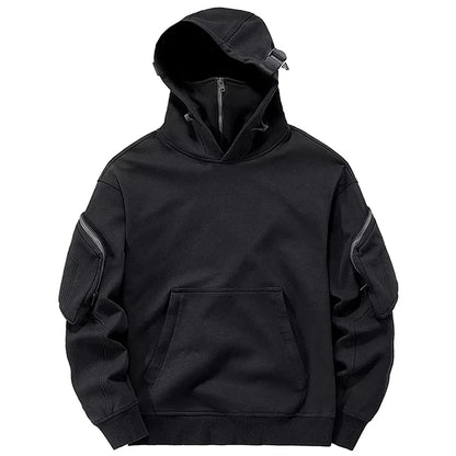 Sudadera Techwear De Cuello Alto Con Cremallera