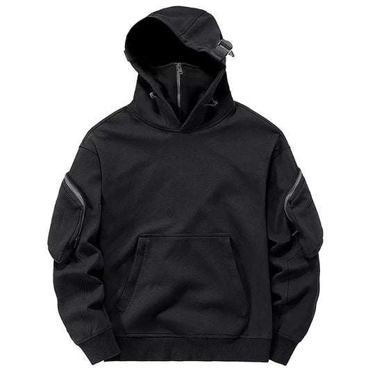 Sudadera Techwear De Cuello Alto Con Cremallera