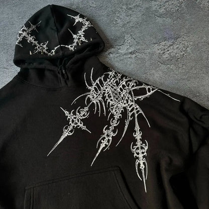 Sudadera Con Estampado Y Gorra