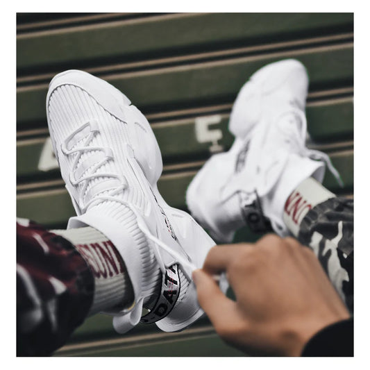 Zapatillas Techwear Blancas Con Plataforma