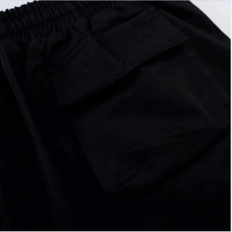 Pantalones Techwear Con Bolsillos De Cremallera Y Cintas Ligero