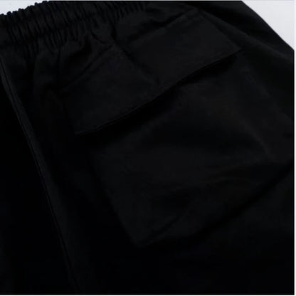 Pantalones Techwear Con Bolsillos De Cremallera Y Cintas Ligero