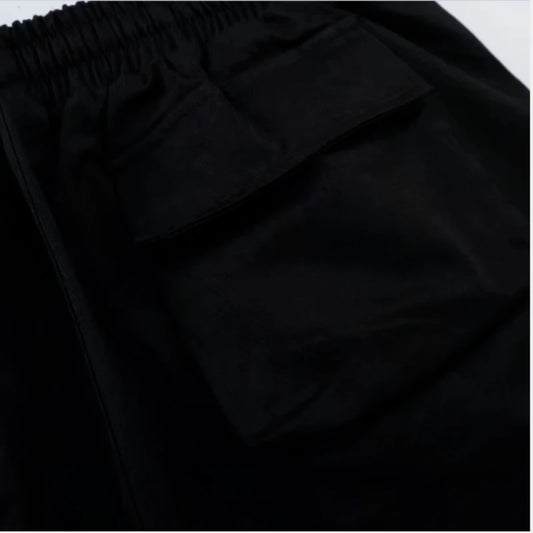 Pantalones Techwear Con Bolsillos De Cremallera Y Cintas Ligero