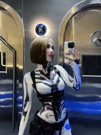 Mono Techwear Estampado Cyberpunk